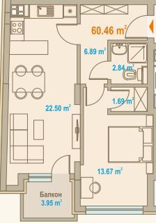 Двустаен апартамент в София, Зона Б-19 - 84 кв.м за 2566 €/кв.м - Снимка #1