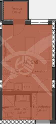 Дава се под наем Едностаен апартамент в Пловдив, Христо Смирненски - 36 кв.м за 63000 € - Снимка #1