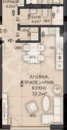 Двустаен апартамент в Варна, Виница - 100 кв.м за 1274 €/кв.м - Снимка #1