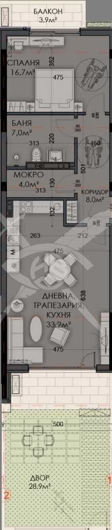 Двустаен апартамент в Варна, Виница - 102 кв.м за 1249 €/кв.м - Снимка #1