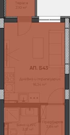 Едностаен апартамент в Пловдив, Христо Смирненски - 35 кв.м за 1515 €/кв.м - Снимка #1