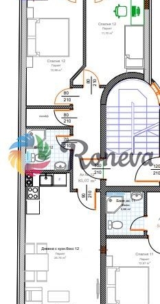 Тристаен апартамент в Варна, Левски - 1006 кв.м за 70 €/кв.м - Снимка #1