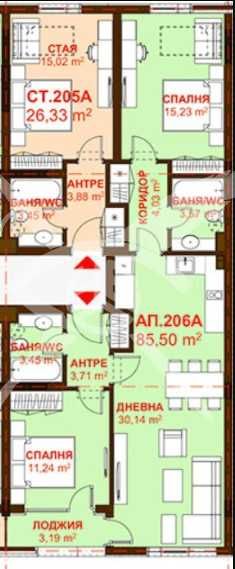 Тристаен апартамент в Бургас, Сарафово - 85 кв.м за 822 €/кв.м - Снимка #1