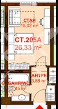 Едностаен апартамент в Бургас, Сарафово - 26 кв.м за 1616 €/кв.м - Снимка #1