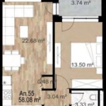 Двустаен апартамент в София, Зона Б-5 - 70 кв.м за 1228 €/кв.м - Снимка #1