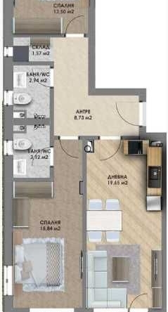 Тристаен апартамент в Пловдив, Христо Смирненски - 92 кв.м за 924 €/кв.м - Снимка #1
