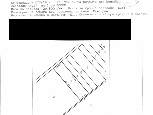 Земеделски имот в София, Център -  кв.м за 2353 €/дка - Снимка #1
