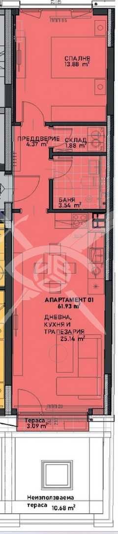 Двустаен апартамент в София, Център - 74 кв.м за 1213 €/кв.м - Снимка #1