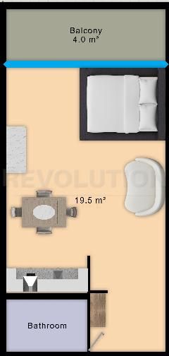 Едностаен апартамент в София, Сухата река - 30 кв.м за 2834 €/кв.м - Снимка #1