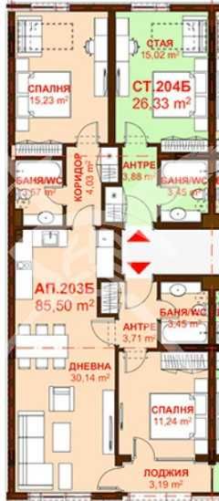 Тристаен апартамент в Бургас, Сарафово - 85 кв.м за 1612 €/кв.м - Снимка #1