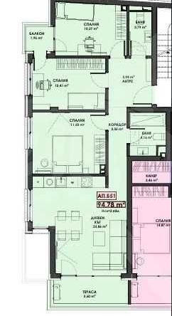 Тристаен апартамент в Пловдив, Христо Смирненски - 117 кв.м за 1261 €/кв.м - Снимка #1