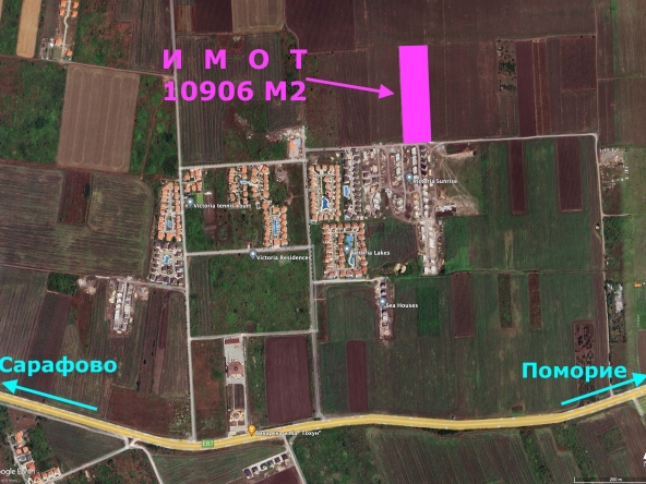 Парцел в Поморие - 10906 кв.м за 49 €/кв.м - Снимка #1