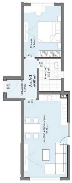 Двустаен апартамент в Пловдив, Христо Смирненски - 82 кв.м за 904 €/кв.м - Снимка #1