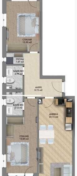 Тристаен апартамент в Пловдив, Христо Смирненски - 109 кв.м за 925 €/кв.м - Снимка #1