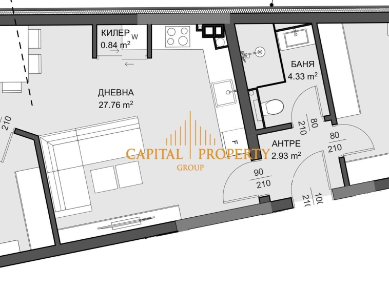 Тристаен апартамент в Варна, Възраждане 1 - 94 кв.м за 1353 €/кв.м - Снимка #1