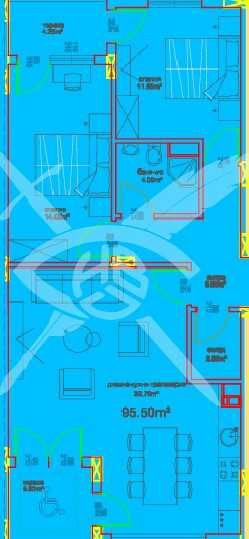 Тристаен апартамент в Бургас, Меден рудник - зона А - 107 кв.м за 484 €/кв.м - Снимка #1