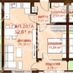 Двустаен апартамент в Бургас, Сарафово - 56 кв.м за 1481 €/кв.м - Снимка #1