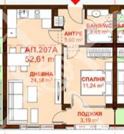 Двустаен апартамент в Бургас, Сарафово - 56 кв.м за 1481 €/кв.м - Снимка #1