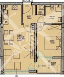 Двустаен апартамент в Бургас, Славейков - 68 кв.м за 1055 €/кв.м - Снимка #1