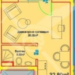 Едностаен апартамент в Бургас, Меден рудник - зона А - 37 кв.м за 619 €/кв.м - Снимка #1