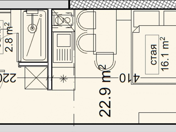 Едностаен апартамент в Варна, Владислав Варненчик - 26 кв.м за 1462 €/кв.м - Снимка #1