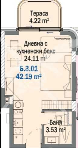 Едностаен апартамент в Китен - 42 кв.м за 2105 €/кв.м - Снимка #1