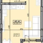 Двустаен апартамент в Пловдив, Тракия - 56 кв.м за 1088 €/кв.м - Снимка #1