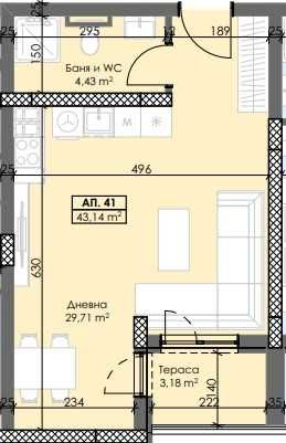 Двустаен апартамент в Пловдив, Тракия - 54 кв.м за 1094 €/кв.м - Снимка #1
