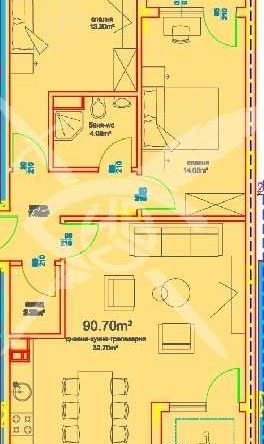 Тристаен апартамент в Бургас, Меден рудник - зона А - 101 кв.м за 908 €/кв.м - Снимка #1