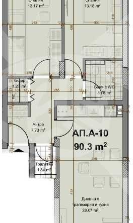 Тристаен апартамент в Пловдив, Христо Смирненски - 110 кв.м за 386 €/кв.м - Снимка #1