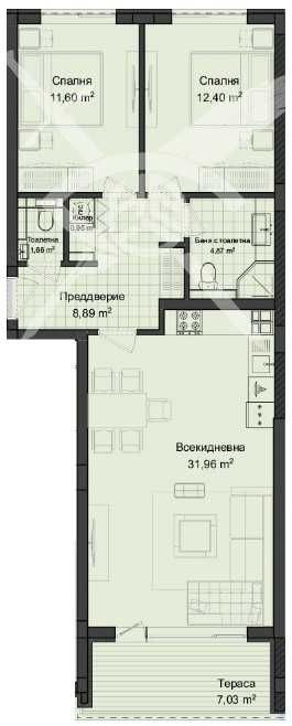 Тристаен апартамент в Пловдив, Кършияка - 107 кв.м за 438 €/кв.м - Снимка #1