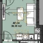 Едностаен апартамент в Пловдив, Тракия - 35 кв.м за 1258 €/кв.м - Снимка #1