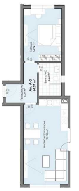 Двустаен апартамент в Пловдив, Христо Смирненски - 82 кв.м за 903 €/кв.м - Снимка #1