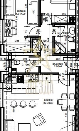 Тристаен апартамент в Пловдив, Беломорски - 113 кв.м за 1042 €/кв.м - Снимка #1