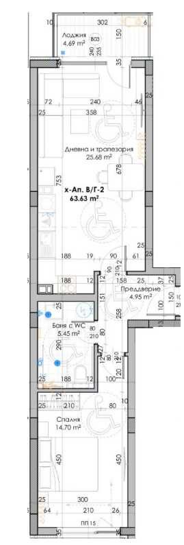 Двустаен апартамент в Пловдив, Кючук Париж - 78 кв.м за 743 €/кв.м - Снимка #1