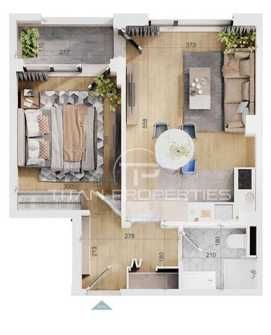 Двустаен апартамент в Пловдив, Тракия - 60 кв.м за 1484 €/кв.м - Снимка #1