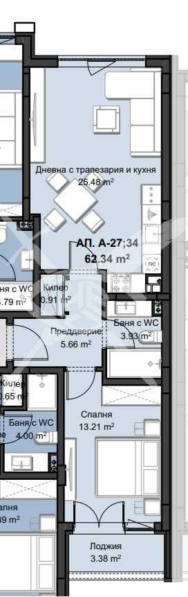 Двустаен апартамент в Пловдив, Христо Смирненски - 78 кв.м за 741 €/кв.м - Снимка #1