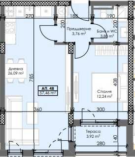 Двустаен апартамент в Пловдив, Тракия - 67 кв.м за 1090 €/кв.м - Снимка #1