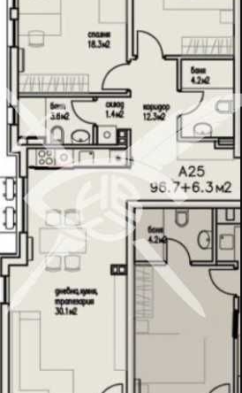 Тристаен апартамент в Бургас, Сарафово - 103 кв.м за 1185 €/кв.м - Снимка #1