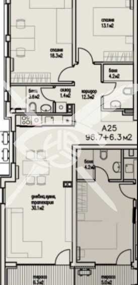 Тристаен апартамент в Бургас, Сарафово - 103 кв.м за 1185 €/кв.м - Снимка #1