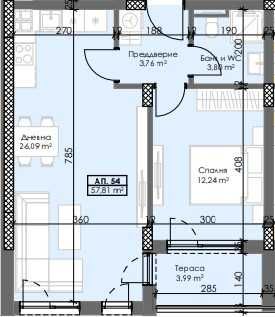 Двустаен апартамент в Пловдив, Тракия - 67 кв.м за 1096 €/кв.м - Снимка #1