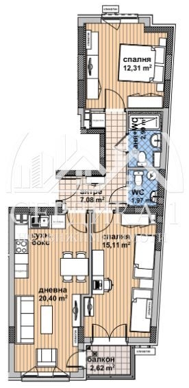 Тристаен апартамент в София, Надежда 4 - 45 кв.м за 1893 €/кв.м - Снимка #1