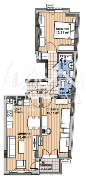 Тристаен апартамент в София, Надежда 4 - 45 кв.м за 3711 €/кв.м - Снимка #1