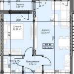 Двустаен апартамент в Пловдив, Тракия - 66 кв.м за 995 €/кв.м - Снимка #1