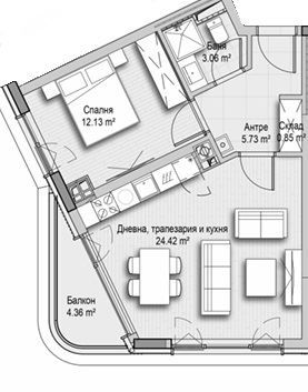 Двустаен апартамент в София, Витоша - 74 кв.м за 2609 €/кв.м - Снимка #1
