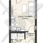 Едностаен апартамент в Пловдив, Христо Смирненски - 36 кв.м за 879 €/кв.м - Снимка #1