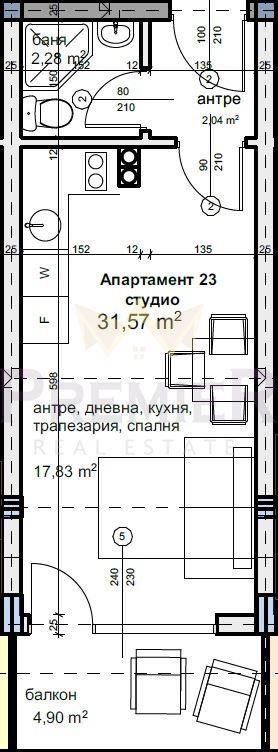 Едностаен апартамент в Балчик - 36 кв.м за 804 €/кв.м - Снимка #1
