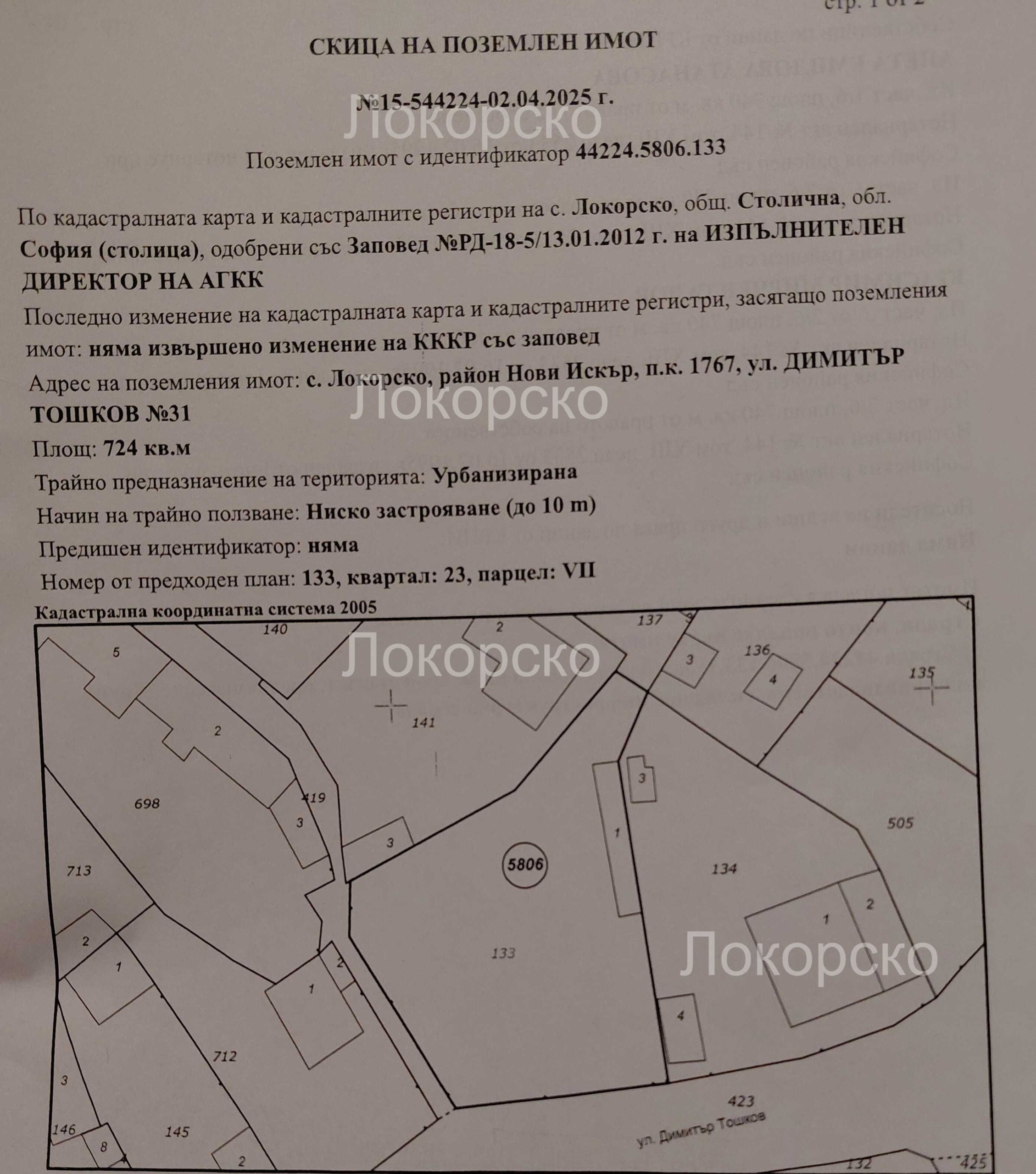 Парцел в София, Център - 724 кв.м за 187 €/кв.м - Снимка #1