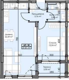 Двустаен апартамент в Пловдив, Тракия - 67 кв.м за 1096 €/кв.м - Снимка #1