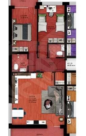 Тристаен апартамент в Пловдив, Христо Смирненски - 113 кв.м за 2000 €/кв.м - Снимка #1